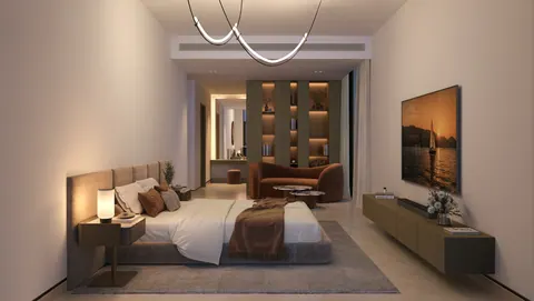 Bashayer Residences: townhome bedroom, developer render