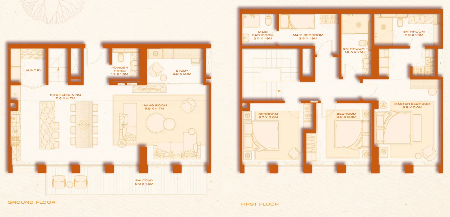 Avenew 888 - Loom 3 bed floor plan, 2,177 sqft