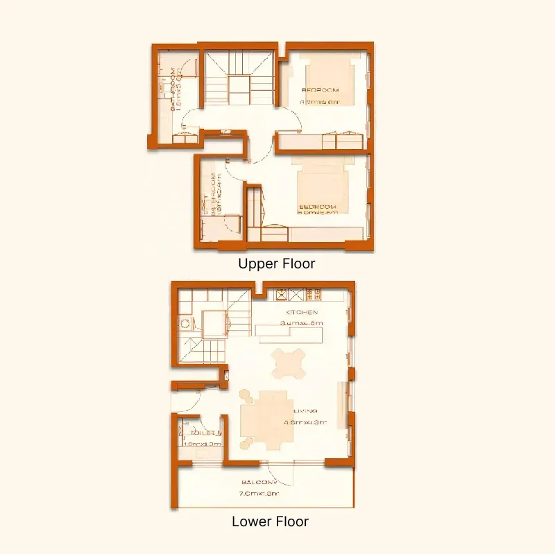 Avenew 888 - Modo 2 bed floor plan, 1,395 sqft
