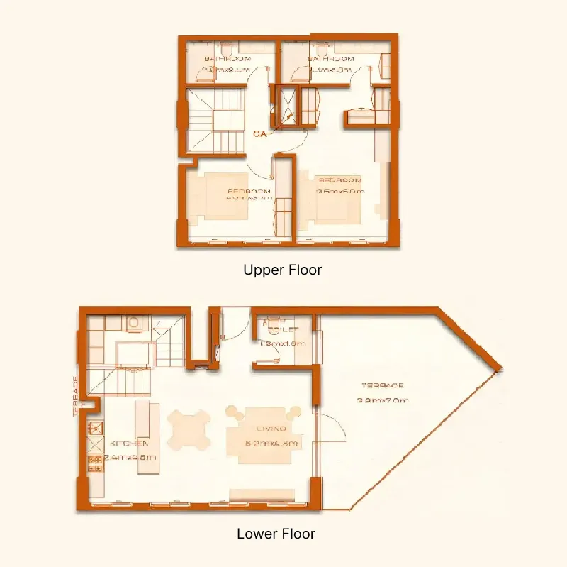 Avenew 888 - Modo 2 bed floor plan, 1,639 sqft