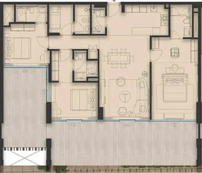 Sea Cliff by Imtiaz 3 bed floor plan, 2,237 sqft