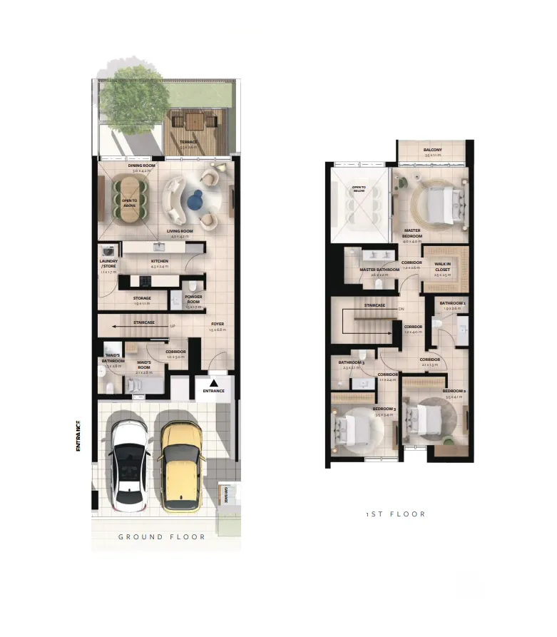Waada Dubai South 3 bed floor plan, 2,726 sqft