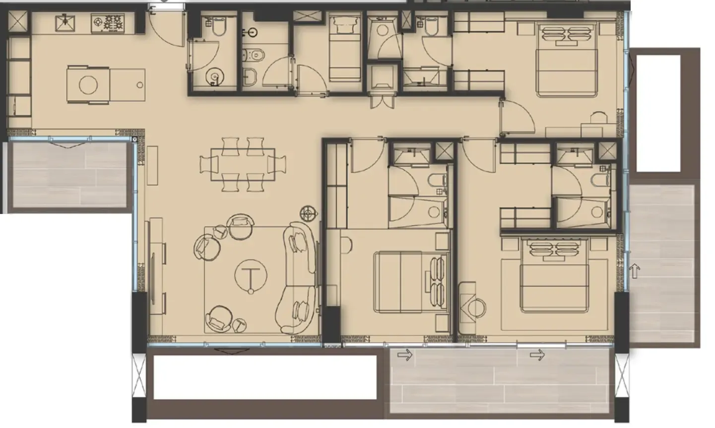Sea Cliff by Imtiaz 3 bed floor plan, 1,861 sqft