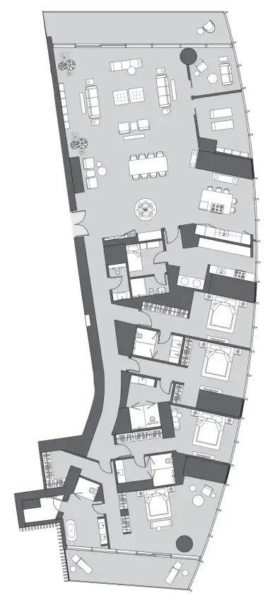Six Senses Residence 4 bed floor plan, 5,713 sqft