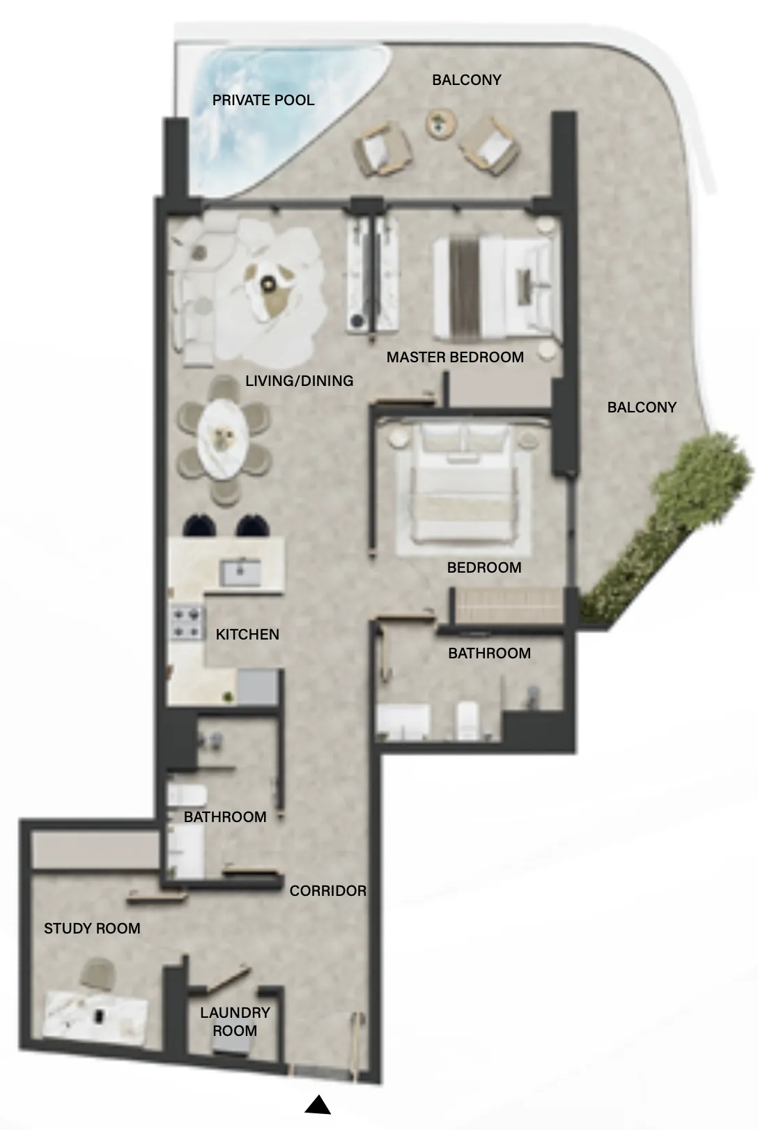 Weybridge Gardens 4 2 bed floor plan, 1,074 sqft