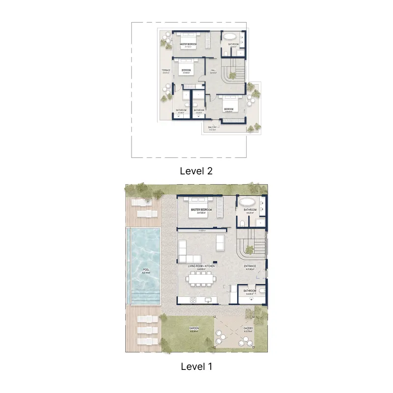 Sekar 4 bed floor plan, 1,922 sqft