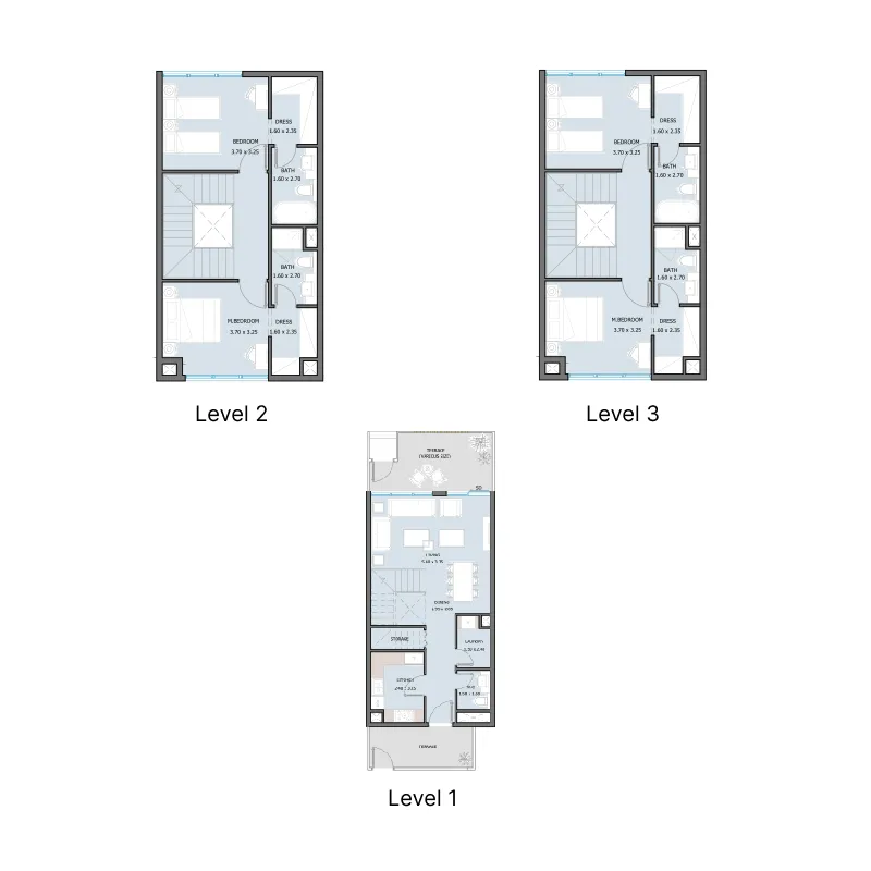 Sila 4 bed floor plan, 2,140 sqft