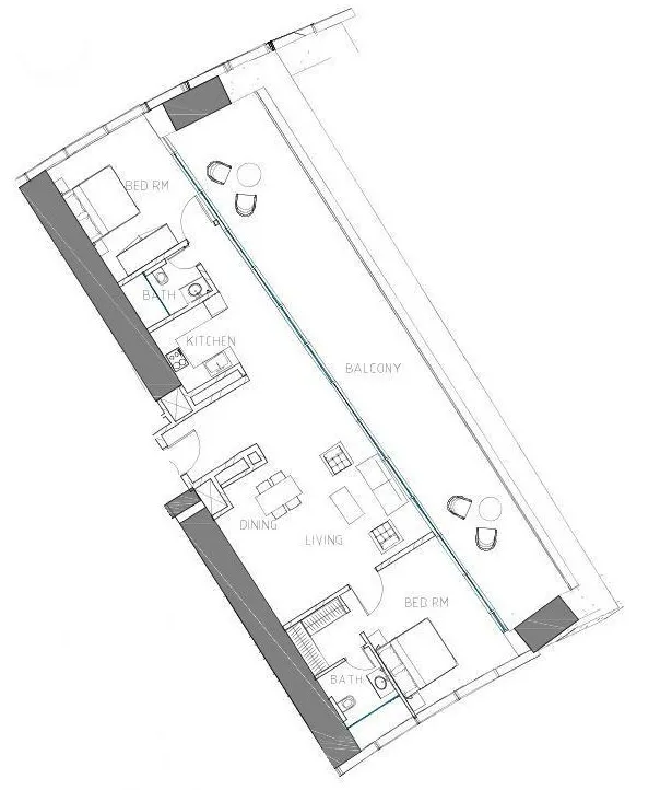 Safa Two de Grisogono 2 bed floor plan, 2,061 sqft