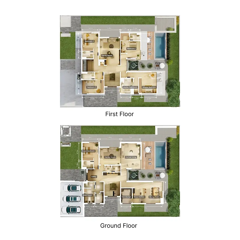 Athlon by Aldar 5 bed floor plan, 6,272 sqft