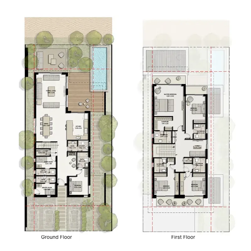 The View Island 5 bed floor plan, 5,414 sqft