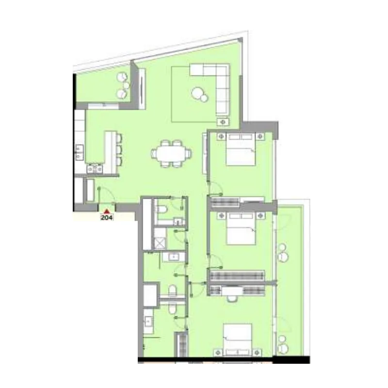 LIV Waterside 2 bed floor plan, 1,723 sqft