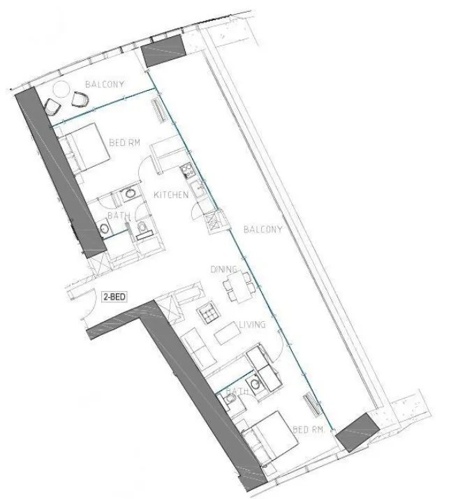 Safa Two de Grisogono 2 bed floor plan, 1,940 sqft