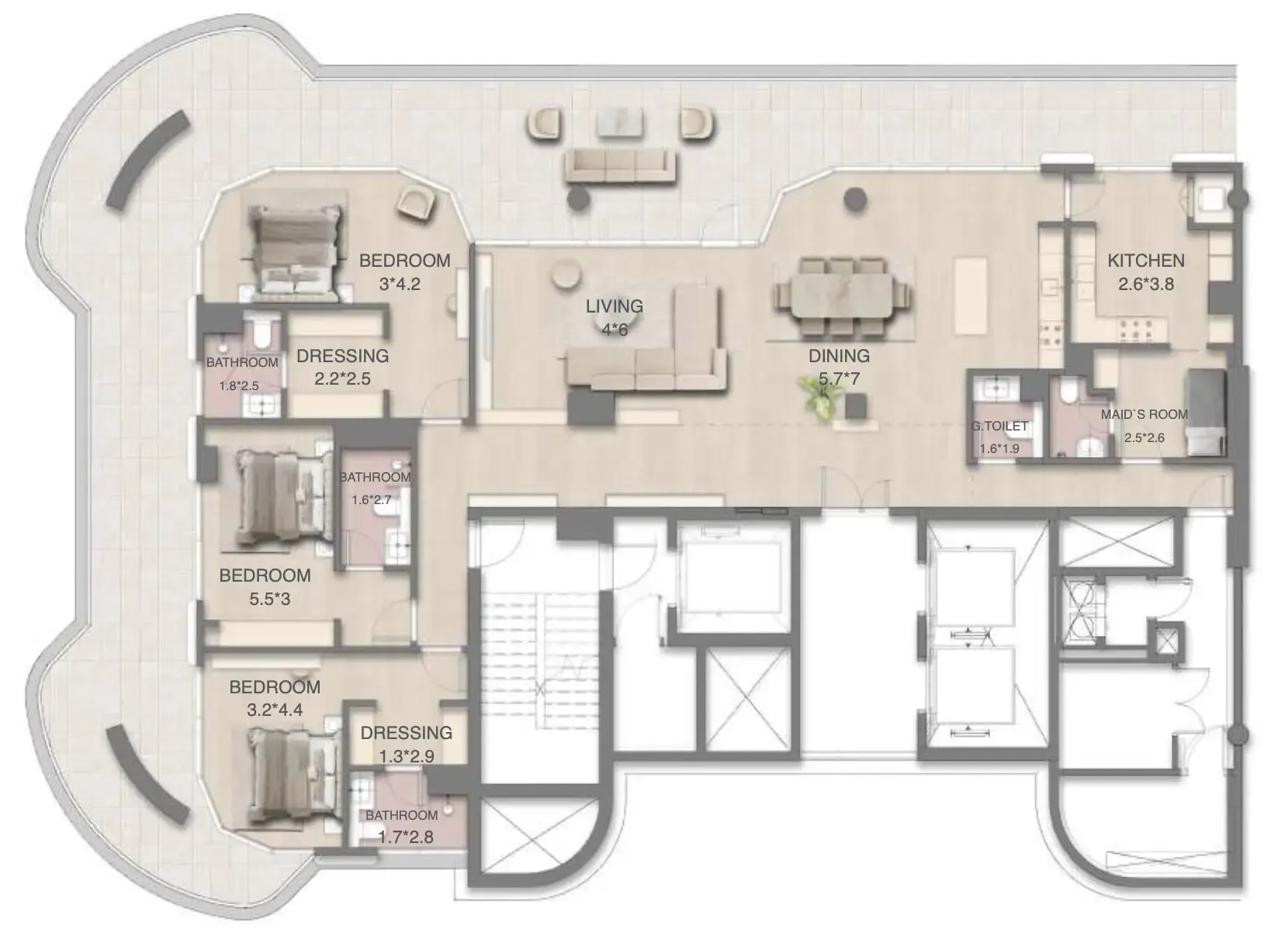 Mirasol Mina 3 bed floor plan, 3,910 sqft