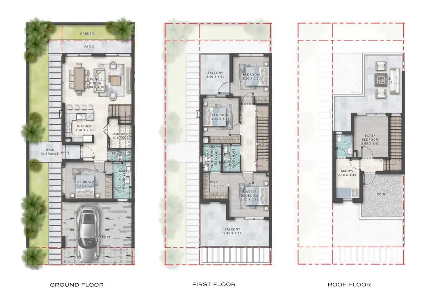Damac Hills - Ivory 5 bed floor plan, 2,905 sqft