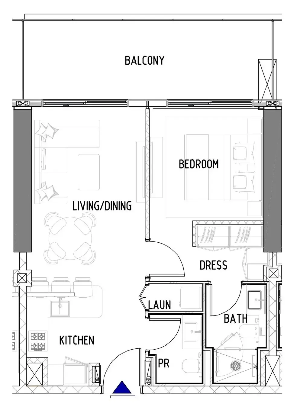 Chelsea Residences 1 bed floor plan, 772 – 777 sqft