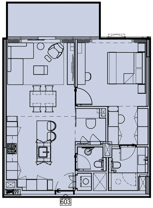 Wynwood by Imtiaz 1 bed floor plan, 896 sqft