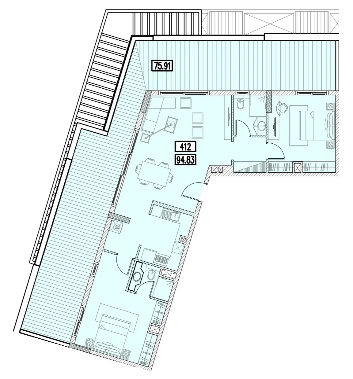 Izzzi.LifeMINT 2 bed floor plan, 1,838 sqft