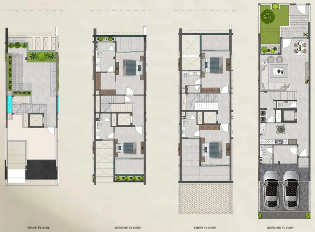 Veranda Collection 1 4 bed floor plan, 3,064 sqft