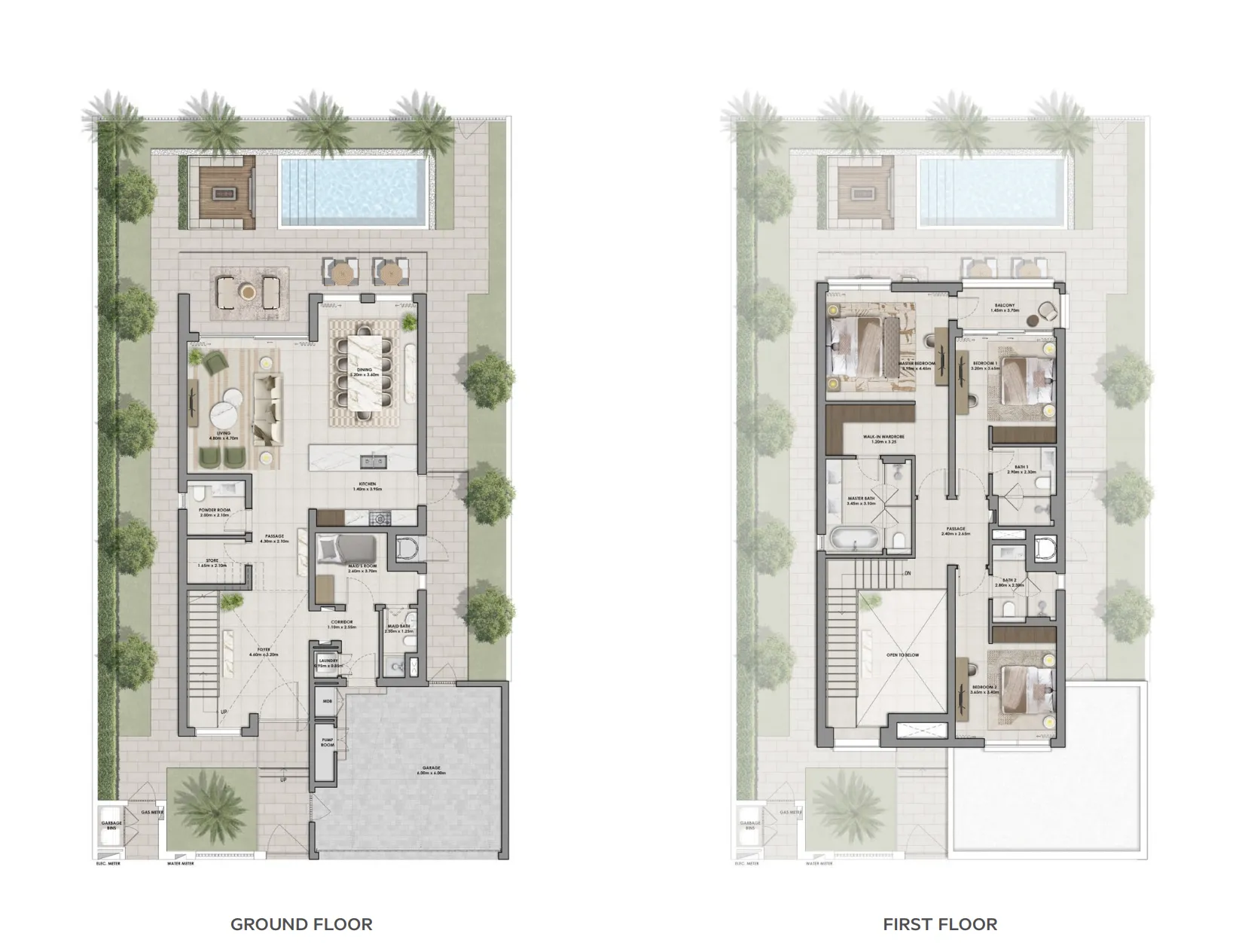 Salva 3 bed floor plan, 3,463 sqft