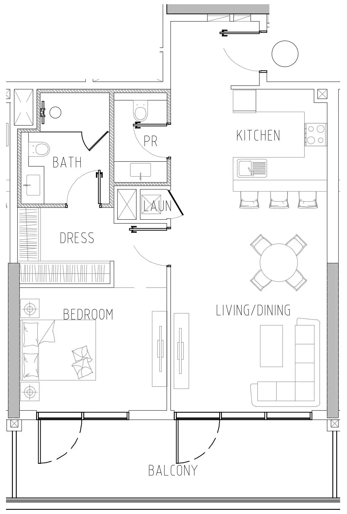 Damac Riverside Views 1 bed floor plan, 1,039 sqft