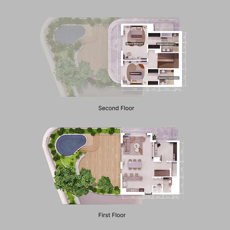 Verdes by Haven 2 bed floor plan, 2,901 sqft