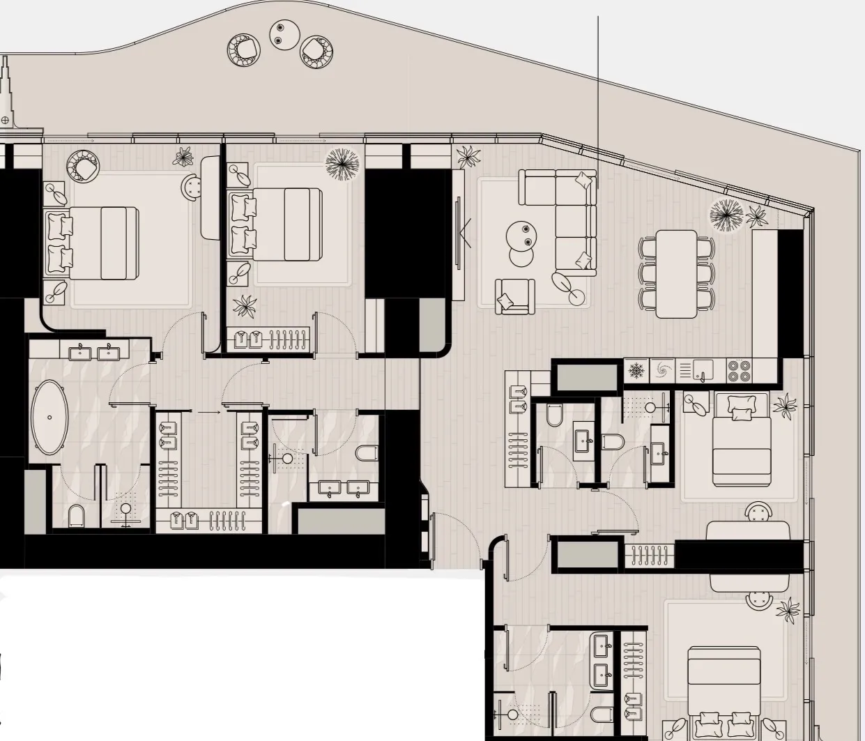 LIV Maritime 4 bed floor plan, 2,776 sqft