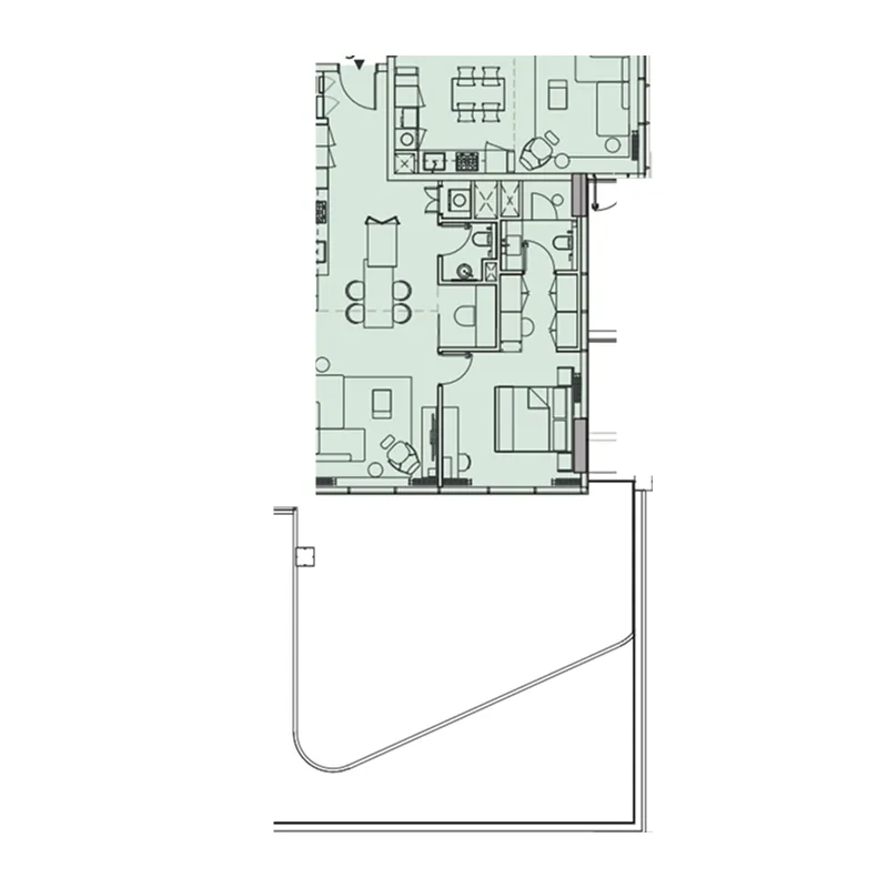 Wynwood Horizon 1 bed floor plan, 1,819 sqft