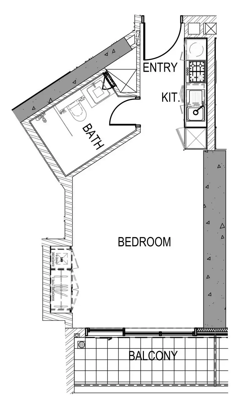Aykon City Tower Studio floor plan, 413 sqft