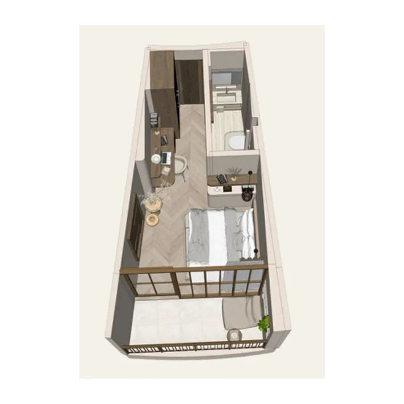 Coco Lifestyle Melasti 1 bed floor plan, 291 sqft