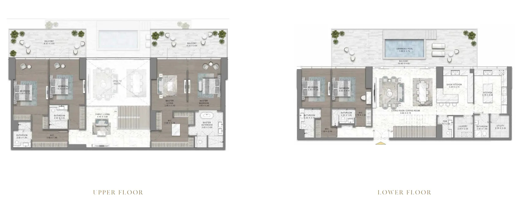 Damac Safa Gate 5 bed floor plan, 4,971 sqft