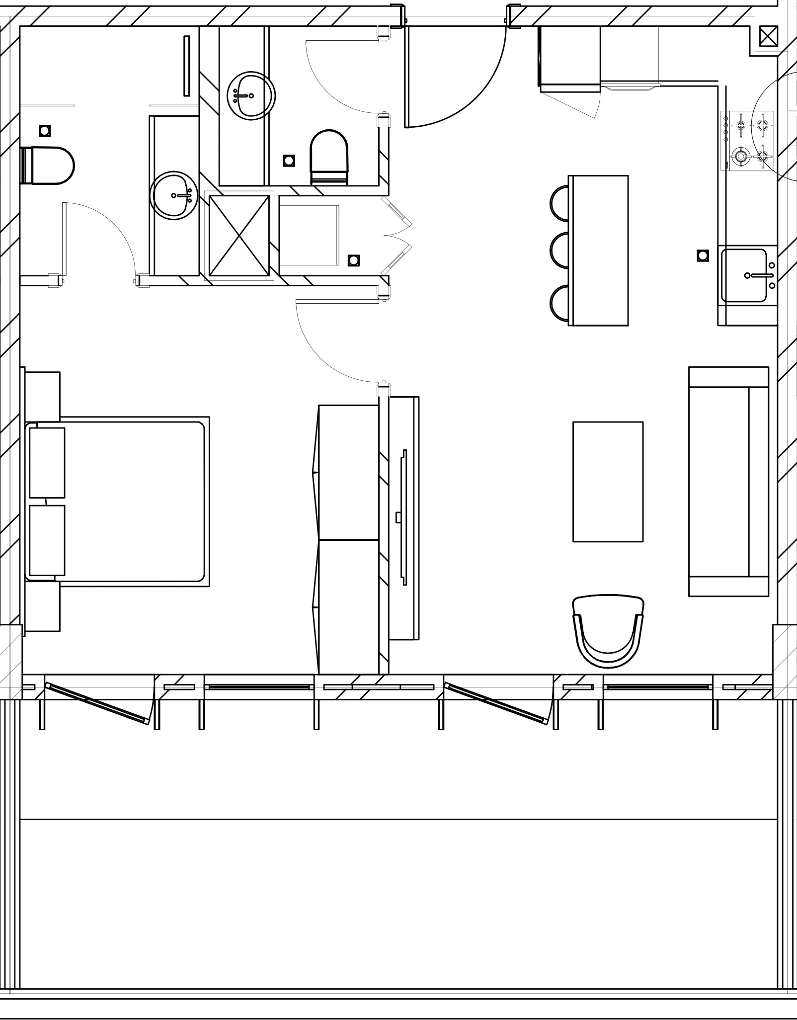 Berkeley Square 1 bed floor plan, 815 sqft