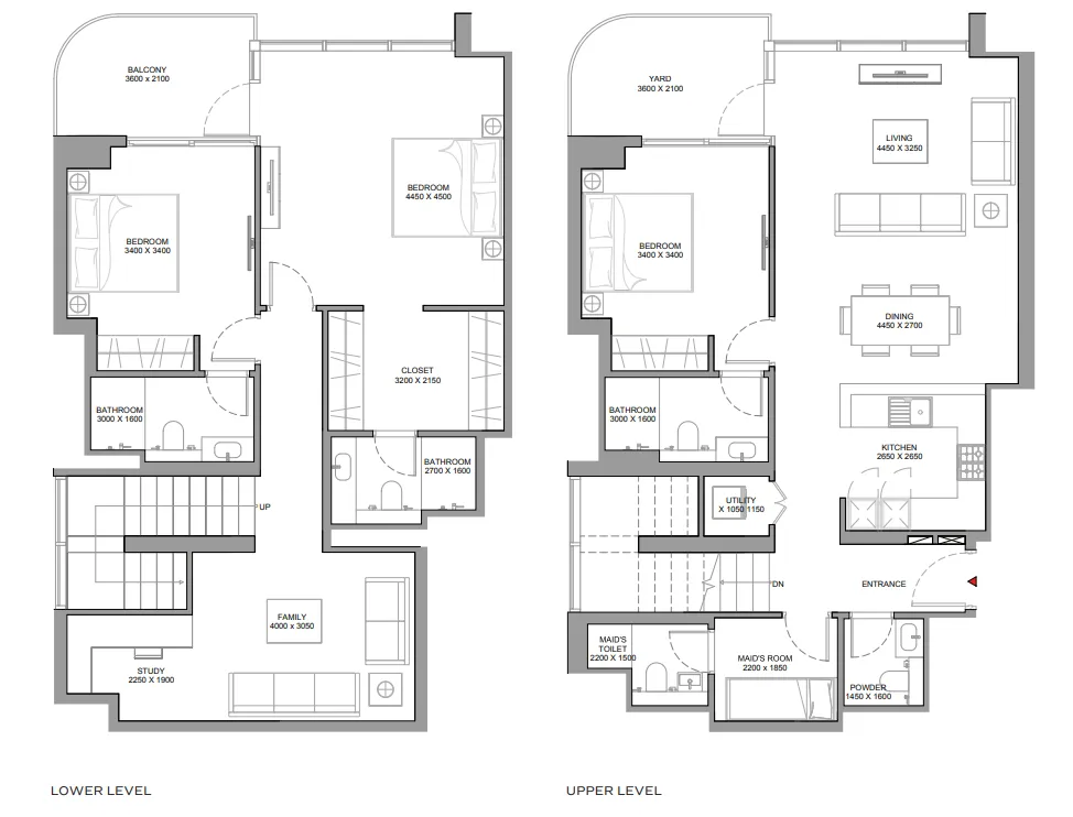 Florine Beach Residences 3 bed floor plan, 2,055 sqft