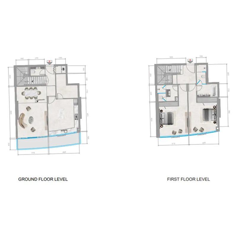 Orchid Towers Phase 1 2 bed floor plan, 1,771 sqft