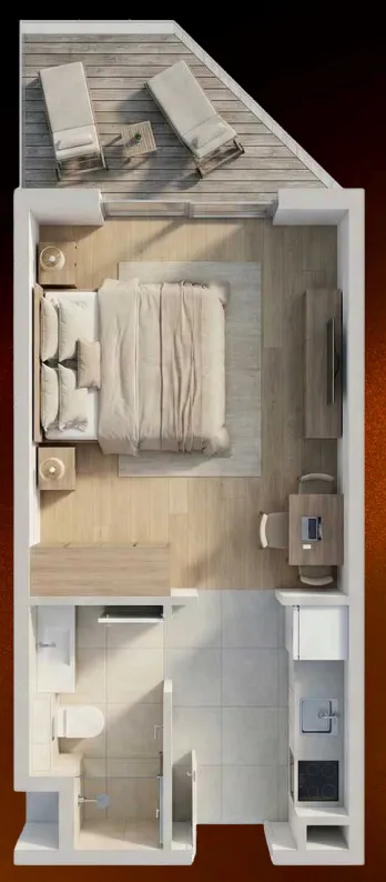 09 Life Residences Studio floor plan, 391 sqft