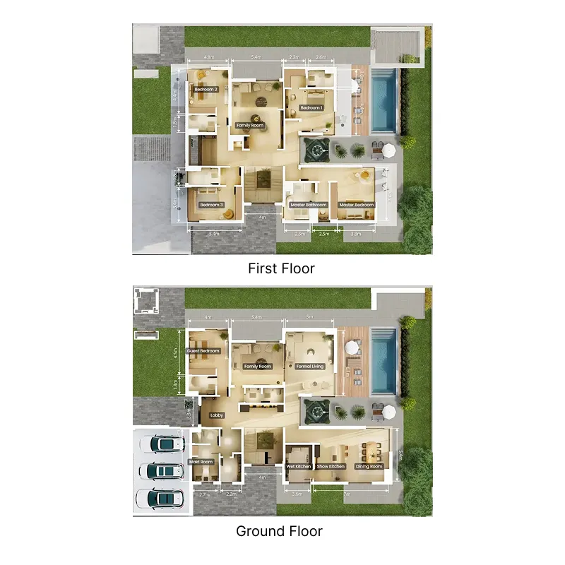 Athlon by Aldar 5 bed floor plan, 6,083 – 6,272 sqft