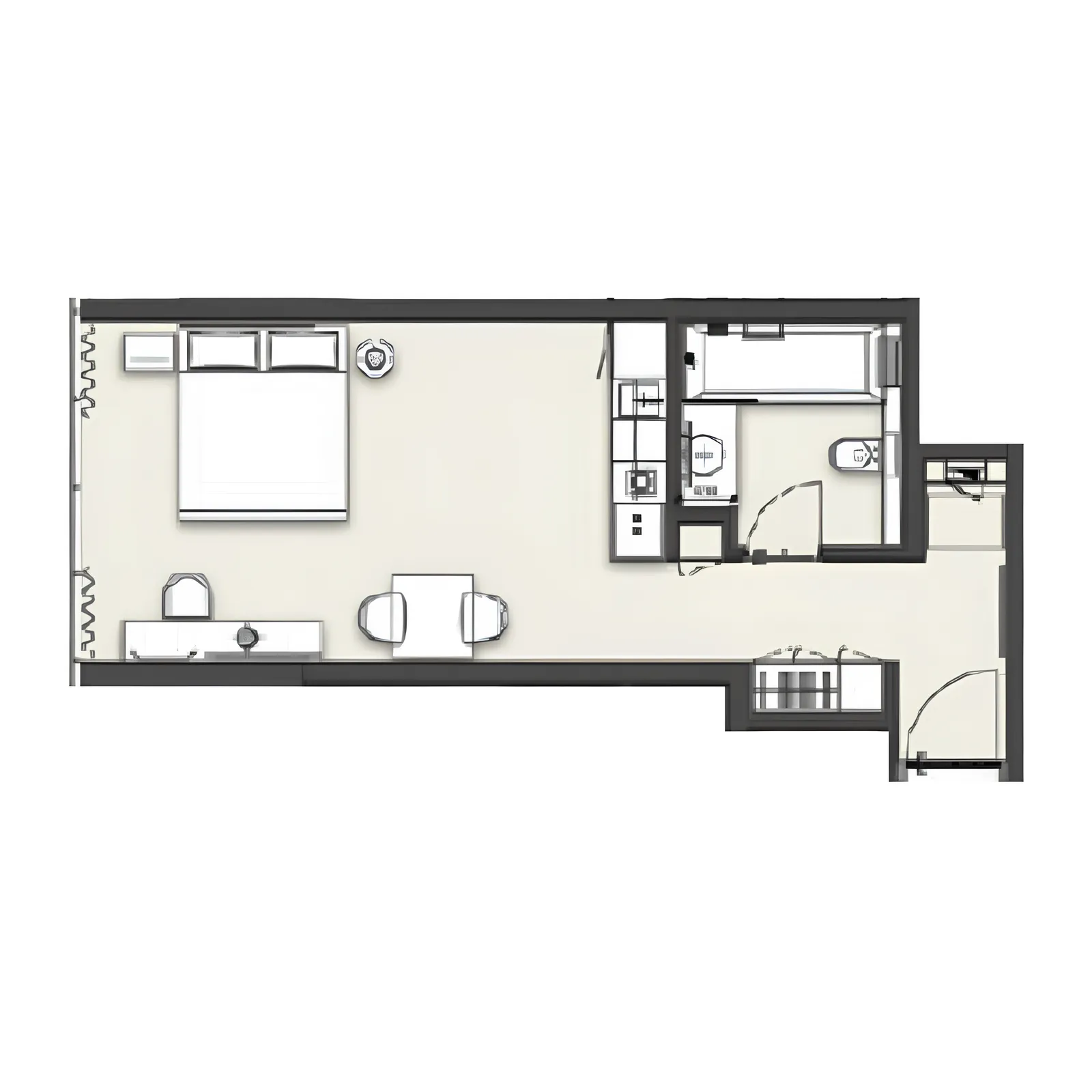 Novotel Residences Studio floor plan, 456 – 649 sqft