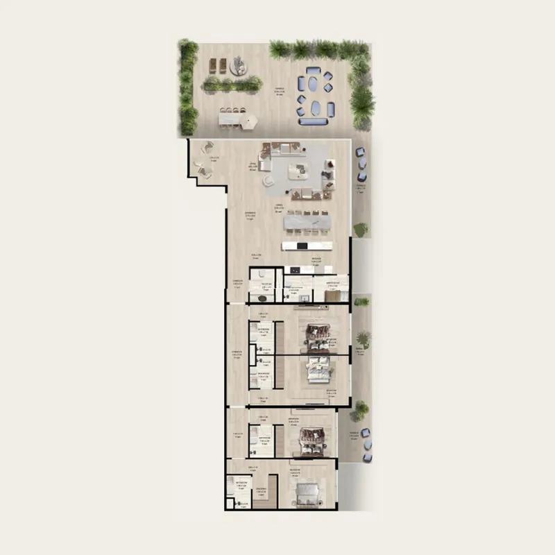 Manchester City Yas Residences by Ohana – Phase 1 4 bed floor plan, 4,252 sqft