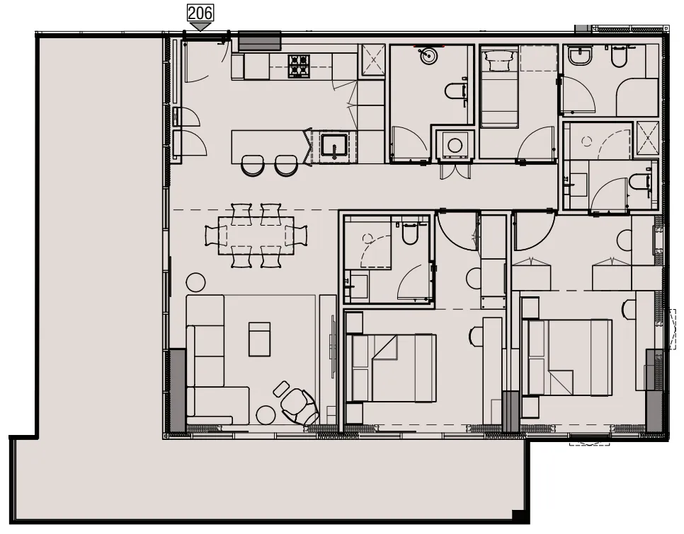 Wynwood by Imtiaz 2 bed floor plan, 1,802 sqft