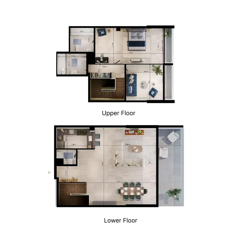 Uniestate Prime Tower 1 bed floor plan, 1,905 sqft