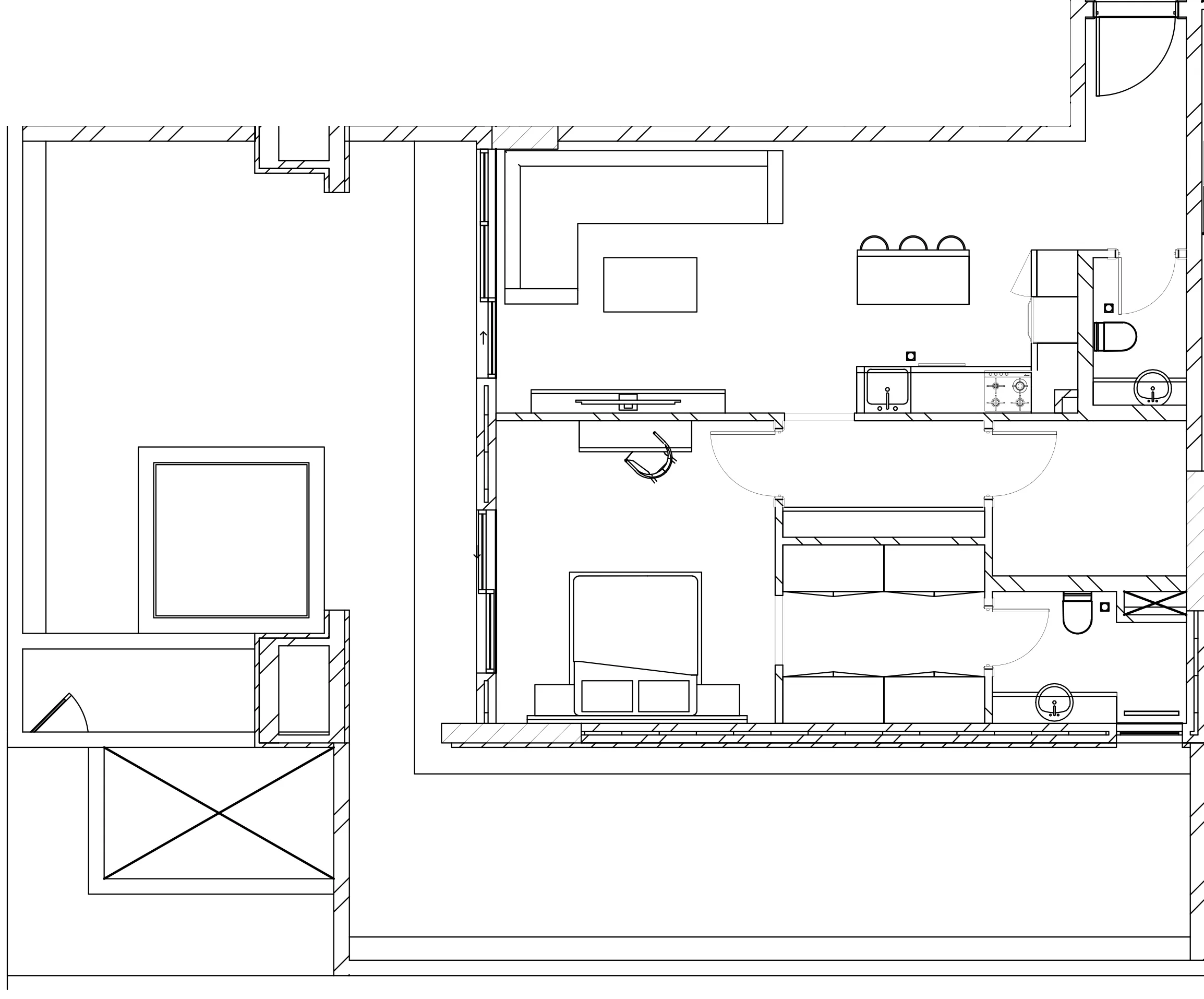 Berkeley Square 1 bed floor plan, 1,586 sqft