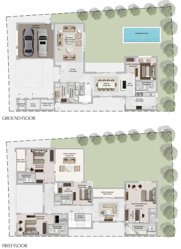 The Grove at Sobha Sanctuary 5 bed floor plan, 4,909 – 5,818 sqft