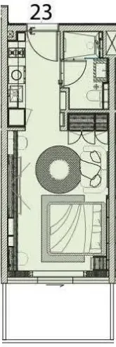 Cove Edition 6 Studio floor plan, 410 sqft
