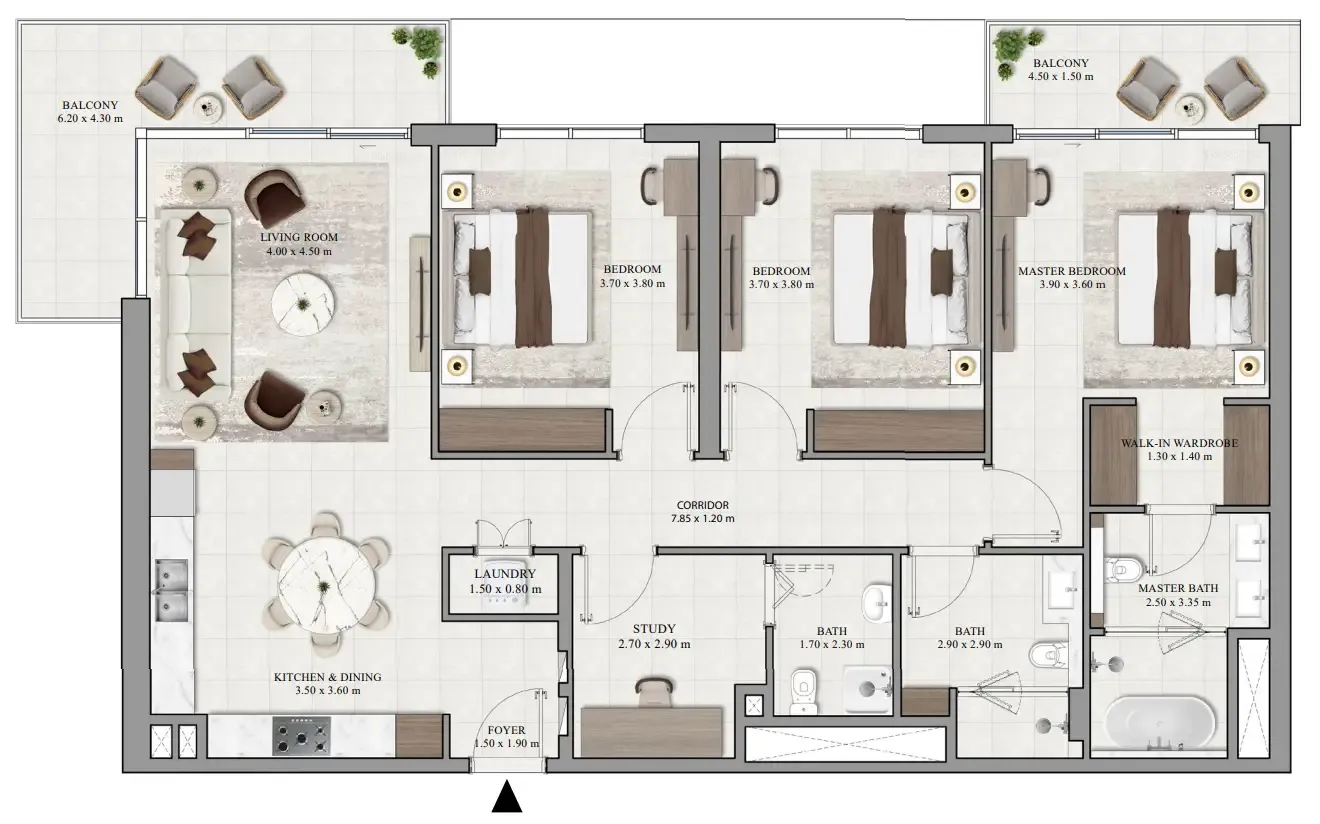 Vista Ridge 3 bed floor plan, 1,752 sqft