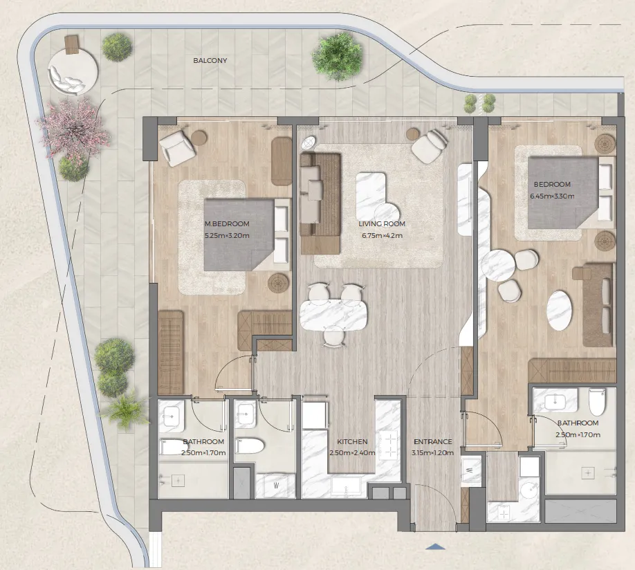 Tomorrow 166 2 bed floor plan, 1,613 sqft