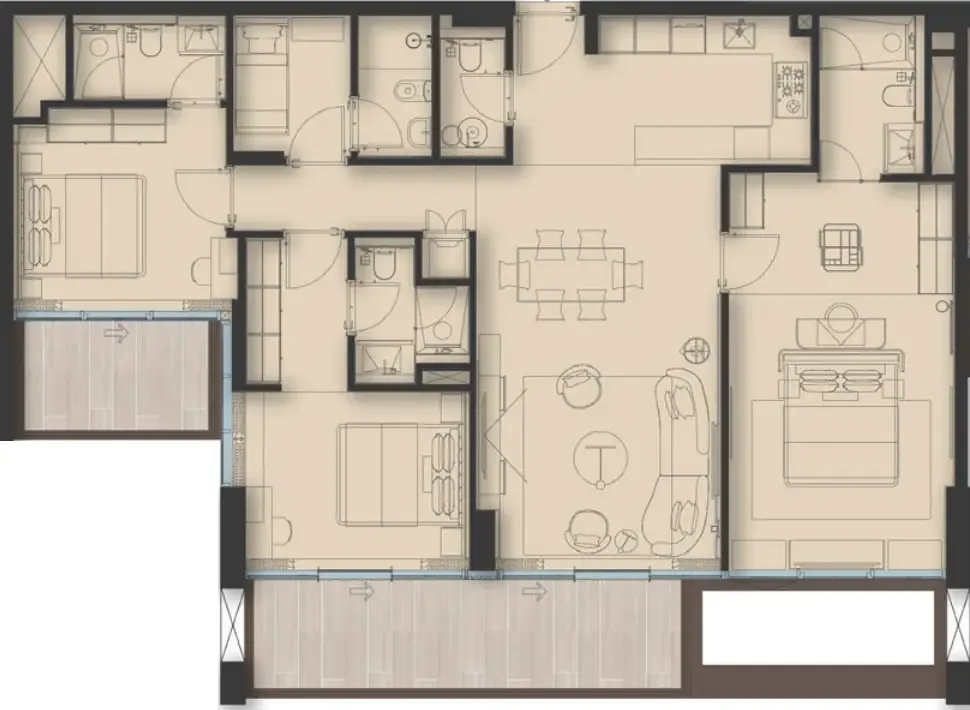 Sea Cliff by Imtiaz 3 bed floor plan, 1,673 sqft