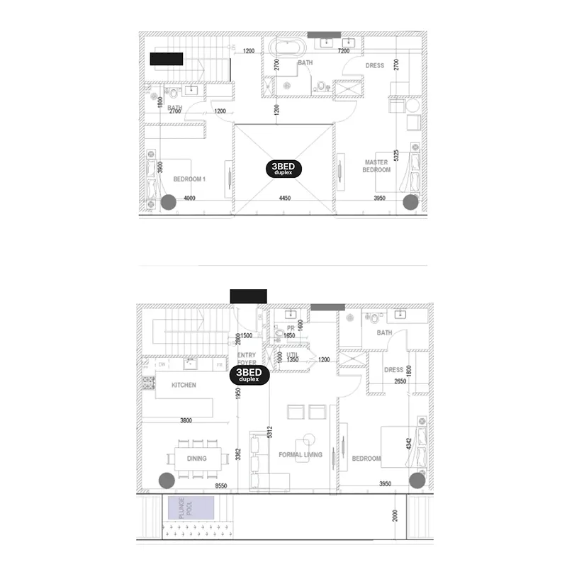 Villa Del Divos 3 bed floor plan, 2,264 – 2,595 sqft