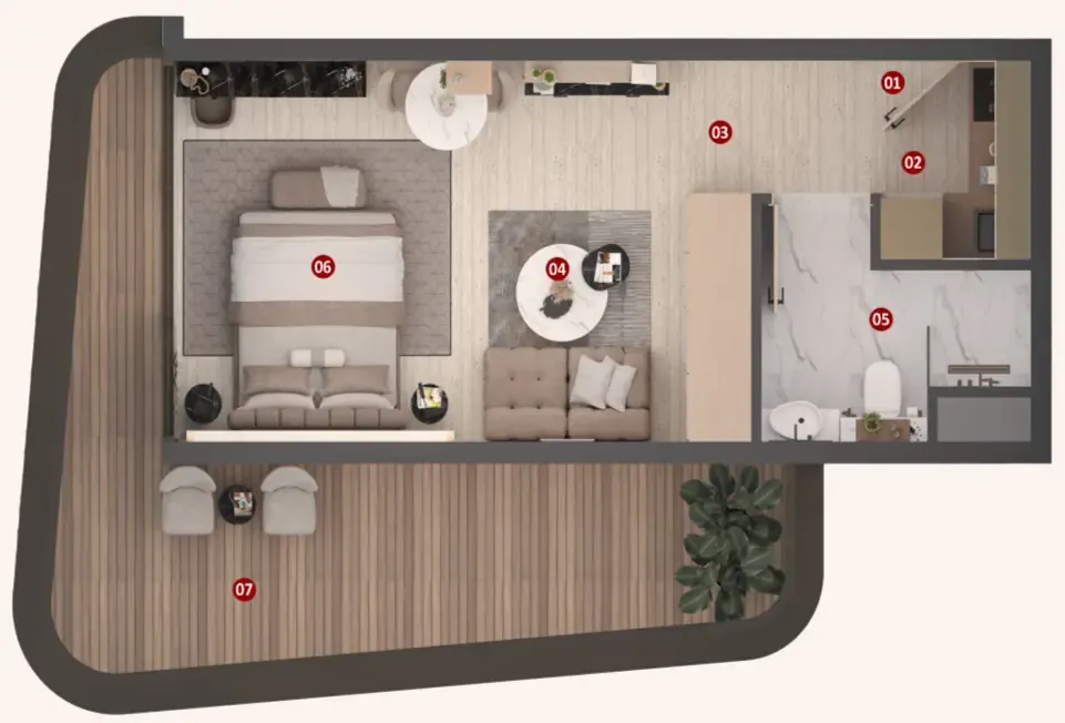 Izel by Zoya Studio floor plan, 346 – 494 sqft