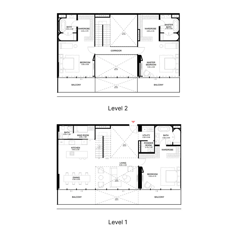Brabus Island 3 bed floor plan, 3,235 sqft