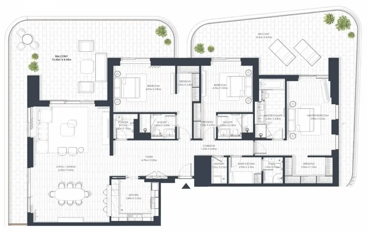 Sunstone 3 bed floor plan, 4,166 sqft