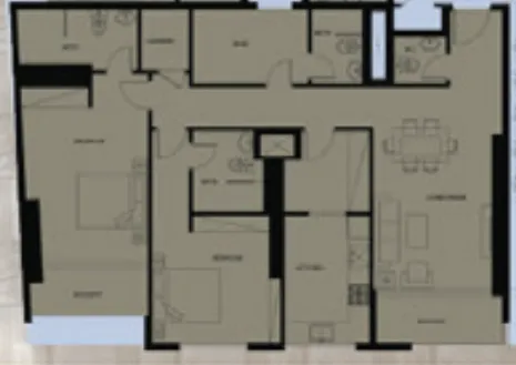 Faradis Tower 2 bed floor plan, 1,460 sqft